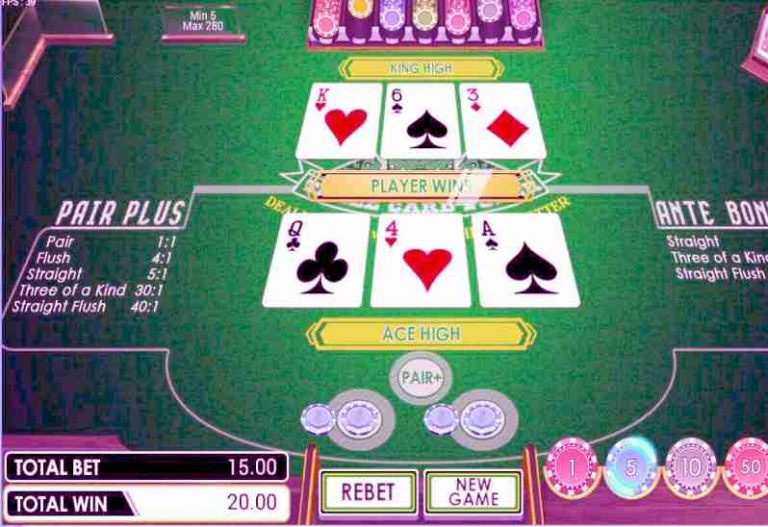 3 card poker approved game california